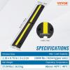 imageVEVOR 328 ft Cable Protector Ramp 4 Pack of 1 Channel 18000 lbsaxle Capacity Heavy Duty Rubber Speed Bumps Floor Cord Cable Protector Wire Cover for Residential Areas Private Garages Gardens1 Channel4PCS