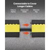 imageVEVOR 328 ft Cable Protector Ramp 4 Pack of 1 Channel 18000 lbsaxle Capacity Heavy Duty Rubber Speed Bumps Floor Cord Cable Protector Wire Cover for Residential Areas Private Garages Gardens2 Channel1 PC