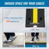 imageVEVOR 328 ft Cable Protector Ramp 4 Pack of 1 Channel 18000 lbsaxle Capacity Heavy Duty Rubber Speed Bumps Floor Cord Cable Protector Wire Cover for Residential Areas Private Garages Gardens1 Channel4PCS