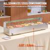 imageVEVOR 3Pan Commercial Food Warmer 3 x 8QT Electric Steam Table with Glass Cover 1500W Countertop Stainless Steel Buffet Bain Marie 86185F Temp Control for Catering Restaurants Silver512 Pan  60QT