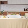 imageVEVOR 3Pan Commercial Food Warmer 3 x 8QT Electric Steam Table with Glass Cover 1500W Countertop Stainless Steel Buffet Bain Marie 86185F Temp Control for Catering Restaurants Silver312Pan  36QT