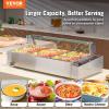 imageVEVOR 3Pan Commercial Food Warmer 3 x 8QT Electric Steam Table with Glass Cover 1500W Countertop Stainless Steel Buffet Bain Marie 86185F Temp Control for Catering Restaurants Silver913 Pan  72QT