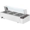 imageVEVOR 3Pan Commercial Food Warmer 3 x 8QT Electric Steam Table with Glass Cover 1500W Countertop Stainless Steel Buffet Bain Marie 86185F Temp Control for Catering Restaurants Silver312Pan  36QT