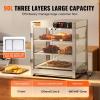 imageVEVOR 3Tier Commercial Food Warmer Display 800W Food Display Warmer with Light to Enhance Food Display 86185 Temperature Control 90L Large Capacity for Hamburger Pizza Bread Fried Chicken