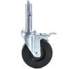 imageVEVOR 4 Pack 5quot Scaffolding Wheels  1quot Solid Stem Rubber Wheels with Dual Locking Heavy Duty Casters 330LBS Capacity5 Solid Round Stem