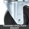 imageVEVOR 4 Pack 5quot Scaffolding Wheels  1quot Solid Stem Rubber Wheels with Dual Locking Heavy Duty Casters 330LBS Capacity5 Solid Round Stem