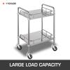 imageVEVOR 4 Pack 5quot Scaffolding Wheels  1quot Solid Stem Rubber Wheels with Dual Locking Heavy Duty Casters 330LBS Capacity8 Solid Round Stem