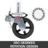 imageVEVOR 4 Pack 5quot Scaffolding Wheels  1quot Solid Stem Rubber Wheels with Dual Locking Heavy Duty Casters 330LBS Capacity8 Solid Round Stem