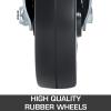 imageVEVOR 4 Pack 5quot Scaffolding Wheels  1quot Solid Stem Rubber Wheels with Dual Locking Heavy Duty Casters 330LBS Capacity8 Solid Round Stem