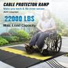 imageVEVOR 4 Pack of 1Channel Rubber Cable Protector Ramps Heavy Duty 22046Lbs Load Capacity Cable Wire Cord Cover Ramp Speed Bump Driveway Hose Cable Ramp Protective Cover5 Channel1PC
