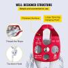imageVEVOR 4400 lbs Breaking Strength 100 FT Rope Pulley Hoist 51 Lifting Power Heavy Duty Pulley System with 2pcs Soft Loops Metal Wheels Bearing Structure Block and Tackle for Lifting Heavy Objects12 x 200