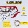 imageVEVOR 4400 lbs Breaking Strength 100 FT Rope Pulley Hoist 51 Lifting Power Heavy Duty Pulley System with 2pcs Soft Loops Metal Wheels Bearing Structure Block and Tackle for Lifting Heavy Objects12 x 150