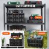 imageVEVOR 45L Collapsible Storage Bins with Lids 3 Packs Stackable Utility Crates with Handles Large Folding Containers for Organizing Tools Snacks Books Food Drinks Camping ampamp Transport45LBlack