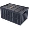 imageVEVOR 45L Collapsible Storage Bins with Lids 3 Packs Stackable Utility Crates with Handles Large Folding Containers for Organizing Tools Snacks Books Food Drinks Camping ampamp Transport65LBlack