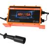 imageVEVOR 48 Volt Golf Cart Battery Charger 15 AMP Smart Battery Charger with G29 Plug Compatible with LeadAcid AGMGelEFB MF Flooded NMC LiFePO4 Batteries for Yamaha IP67 Waterproof ETL Certified48V 15A For 3Pin Round Plug
