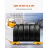 imageVEVOR 4PCS Machinery Skates Dollies 17637 lb Heavy Duty Equipment Moving Skates with 4 PU Wheels 360 Rotation NonSlip Cap LowProfile Industrial Mover Rollers for Factory Warehouse Workshop4 PcsSteel Wheels