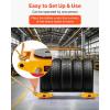 imageVEVOR 4PCS Machinery Skates Dollies 17637 lb Heavy Duty Equipment Moving Skates with 4 PU Wheels 360 Rotation NonSlip Cap LowProfile Industrial Mover Rollers for Factory Warehouse Workshop1Pack