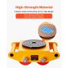 imageVEVOR 4PCS Machinery Skates Dollies 17637 lb Heavy Duty Equipment Moving Skates with 4 PU Wheels 360 Rotation NonSlip Cap LowProfile Industrial Mover Rollers for Factory Warehouse Workshop1Pack