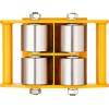 imageVEVOR 4PCS Machinery Skates Dollies 17637 lb Heavy Duty Equipment Moving Skates with 4 PU Wheels 360 Rotation NonSlip Cap LowProfile Industrial Mover Rollers for Factory Warehouse Workshop4 PcsSteel Wheels