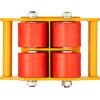 imageVEVOR 4PCS Machinery Skates Dollies 17637 lb Heavy Duty Equipment Moving Skates with 4 PU Wheels 360 Rotation NonSlip Cap LowProfile Industrial Mover Rollers for Factory Warehouse Workshop1Pack