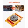 imageVEVOR 4PCS Machinery Skates Dollies 17637 lb Heavy Duty Equipment Moving Skates with 4 PU Wheels 360 Rotation NonSlip Cap LowProfile Industrial Mover Rollers for Factory Warehouse Workshop1Pack