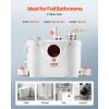 imageVEVOR 500W Macerator Pump 29 GPM Flow 26 ft8 m Head Macerator Sewerage Toilet Pump with 4 Water Inlets Waste Water Disposal Upflush Machine for Toilet Basement Shower Sink Laundry Bathtub500W