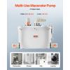 imageVEVOR 500W Macerator Pump 29 GPM Flow 26 ft8 m Head Macerator Sewerage Toilet Pump with 4 Water Inlets Waste Water Disposal Upflush Machine for Toilet Basement Shower Sink Laundry Bathtub500W Sink Sewage Pump