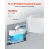 imageVEVOR 500W Macerator Pump 29 GPM Flow 26 ft8 m Head Macerator Sewerage Toilet Pump with 4 Water Inlets Waste Water Disposal Upflush Machine for Toilet Basement Shower Sink Laundry Bathtub500W for WallHung Toilets