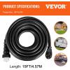 imageVEVOR 50FT 50 Amp Generator Extension Cord STW 45446  45505 125V 250V Generator Power Cord N1450P ampamp SS250R ampamp CS6364 Twist Lock Connectors15 FT