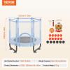 imageVEVOR 5FT Trampoline 50quot55quot56  35quot for IndoorOutdoor use for Toddlers Foldable Mini Baby with Foam Handle Recreational Birthday GiftBule
