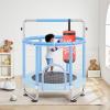 imageVEVOR 5FT Trampoline 50quot55quot56  35quot for IndoorOutdoor use for Toddlers Foldable Mini Baby with Foam Handle Recreational Birthday GiftBule