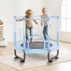 imageVEVOR 5FT Trampoline 50quot55quot56  35quot for IndoorOutdoor use for Toddlers Foldable Mini Baby with Foam Handle Recreational Birthday GiftBule
