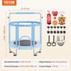 imageVEVOR 5FT Trampoline 50quot55quot56  35quot for IndoorOutdoor use for Toddlers Foldable Mini Baby with Foam Handle Recreational Birthday GiftBule