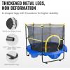 imageVEVOR 5FT Trampoline 50quot55quot56  35quot for IndoorOutdoor use for Toddlers Foldable Mini Baby with Foam Handle Recreational Birthday GiftMulticolor