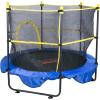 imageVEVOR 5FT Trampoline 50quot55quot56  35quot for IndoorOutdoor use for Toddlers Foldable Mini Baby with Foam Handle Recreational Birthday GiftMulticolor