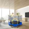 imageVEVOR 5FT Trampoline 50quot55quot56  35quot for IndoorOutdoor use for Toddlers Foldable Mini Baby with Foam Handle Recreational Birthday GiftMulticolor