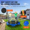 imageVEVOR 5FT Trampoline 50quot55quot56  35quot for IndoorOutdoor use for Toddlers Foldable Mini Baby with Foam Handle Recreational Birthday GiftMulticolor