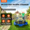 imageVEVOR 5FT Trampoline 50quot55quot56  35quot for IndoorOutdoor use for Toddlers Foldable Mini Baby with Foam Handle Recreational Birthday GiftMulticolor