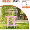 imageVEVOR 5FT Trampoline 50quot55quot56  35quot for IndoorOutdoor use for Toddlers Foldable Mini Baby with Foam Handle Recreational Birthday GiftPink