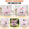 imageVEVOR 5FT Trampoline 50quot55quot56  35quot for IndoorOutdoor use for Toddlers Foldable Mini Baby with Foam Handle Recreational Birthday GiftPink