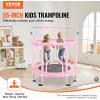 imageVEVOR 5FT Trampoline 50quot55quot56  35quot for IndoorOutdoor use for Toddlers Foldable Mini Baby with Foam Handle Recreational Birthday GiftPink