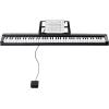 imageVEVOR 61 Key Digital Keyboard Piano Lighted Keys Electric Portable Piano with Adjustable Stand 600 Tones 500 Rhythms BuiltIn Speakers Sustain Pedal Headphones Microphone USB MIDI for BeginnersPiano 88 Key