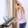 imageVEVOR 61 Key Digital Keyboard Piano Lighted Keys Electric Portable Piano with Adjustable Stand 600 Tones 500 Rhythms BuiltIn Speakers Sustain Pedal Headphones Microphone USB MIDI for BeginnersPiano 88 Key