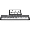 imageVEVOR 61 Key Digital Keyboard Piano Lighted Keys Electric Portable Piano with Adjustable Stand 600 Tones 500 Rhythms BuiltIn Speakers Sustain Pedal Headphones Microphone USB MIDI for BeginnersPiano 61 Key