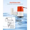 imageVEVOR 800 GPH Livewell Pump for Boat 12V Straight Livewell Aerator Pump with Dual Inlet ABA Housing ampamp Detachable Motor Cartridge CorrosionResistant LivewellBaitwell Pump for Freshwater SaltwaterSubmersible Aerator Pump