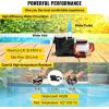 imageVEVOR Above Ground Pool Pump 25 HP 148 GPM Max Flow Single Speed Swimming Pool Pump 220V 3450 RPM 62 ft Max Head Lift with PP Shell Strainer Basket 122F Max Water Temperature for Hot Tubs Spas34 HP