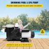 imageVEVOR Above Ground Pool Pump 25 HP 148 GPM Max Flow Single Speed Swimming Pool Pump 220V 3450 RPM 62 ft Max Head Lift with PP Shell Strainer Basket 122F Max Water Temperature for Hot Tubs Spas25HP