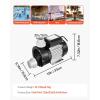 imageVEVOR Above Ground Pool Pump 25 HP 148 GPM Max Flow Single Speed Swimming Pool Pump 220V 3450 RPM 62 ft Max Head Lift with PP Shell Strainer Basket 122F Max Water Temperature for Hot Tubs Spas10 HP