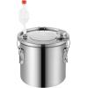 imageVEVOR Alcohol Still 3 Gal  114 L Stainless Steel Water Alcohol Distiller with Coil Cooling Home Brewing Refining Fermentation Kit with Dual Display Thermometer for Wine Whisky Brandy Silver3Gal