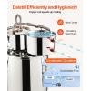 imageVEVOR Alcohol Still 5Gal  19L Alcohol Distiller with Thumper Keg Distillery Kit for Alcohol with Copper Tube Buildin Thermometer ampamp Water Pump for Wine Whisky Brandy5 Gal
